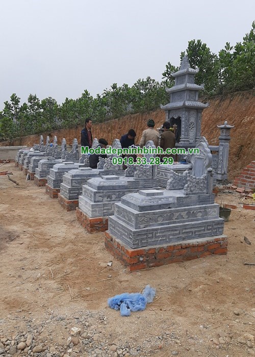 Hướng dẫn cách xây lăng mộ đá tam cấp đẹp tại Ninh Bình