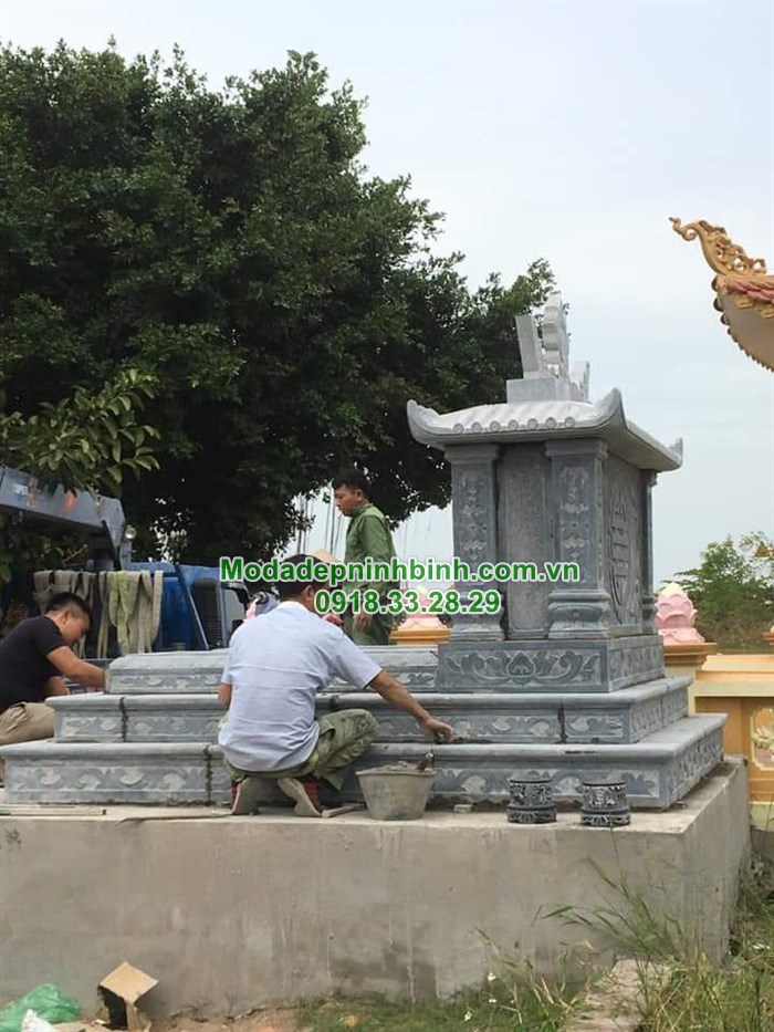 Xây mộ đá tam cấp chuẩn phong thủy tại Thái Nguyên