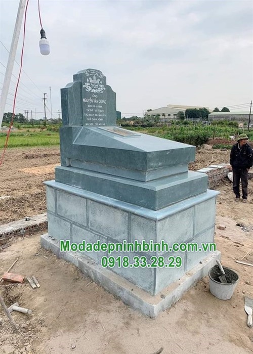 Xây mộ đá tam cấp chuẩn phong thủy tại Hưng Yên