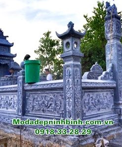 Mẫu khu lăng mộ gia đình đá xanh tự nhiên lắp đặt tại Đà Nẵng